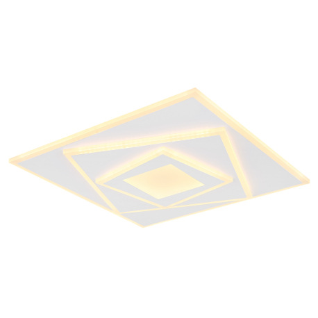 Stropné svietidlo kov biely, akryl biely, DxŠxV: 400x400x54mm, LED 24W 230V, 3000lm zdroj, 2100lm vý