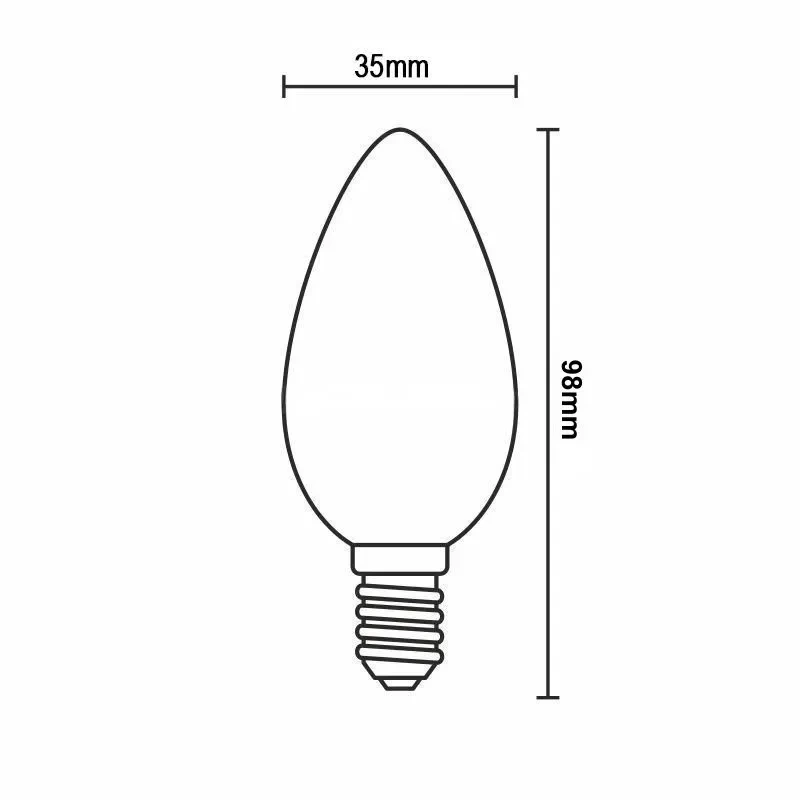 LED žiarovka / filament BIELY 4,5W - C35 / E14 / 3000K - ZWF106 3