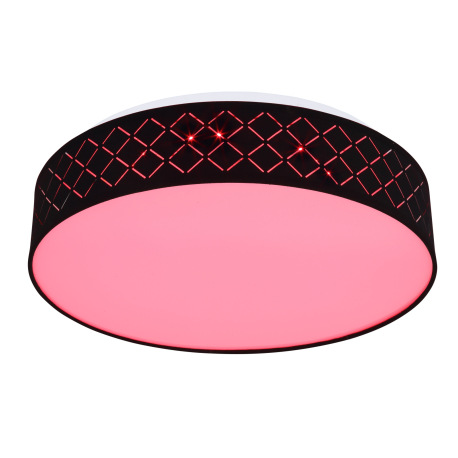 Stropné svietidlo, kov biely,textil čierny,akryl opál,pamäťová funkcia,nočné svetlo,stmievateľné,dia 8