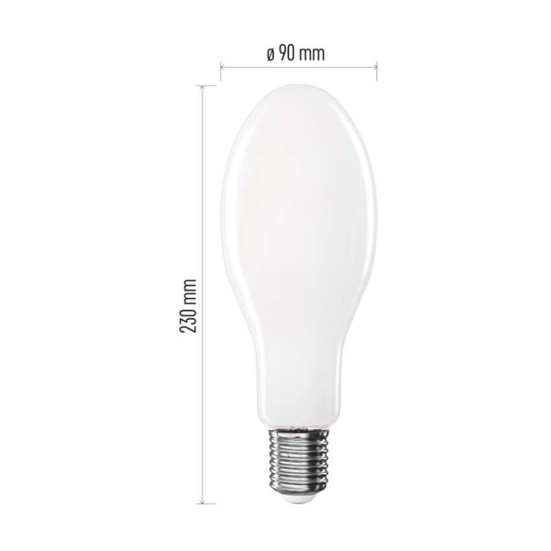 LED žiarovka Filament ED90 / E40 / 36 W (327 W) / 6 000 lm / neutrálna biela