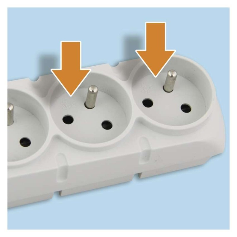 Prepäťová ochrana – 5 zásuviek, 3m, sivá 7