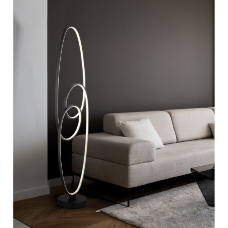 Stojanové svietidlo, kov čierny, hliník čierny matný, plast biely, kábel PVC čierny, vyínač na kábli 1