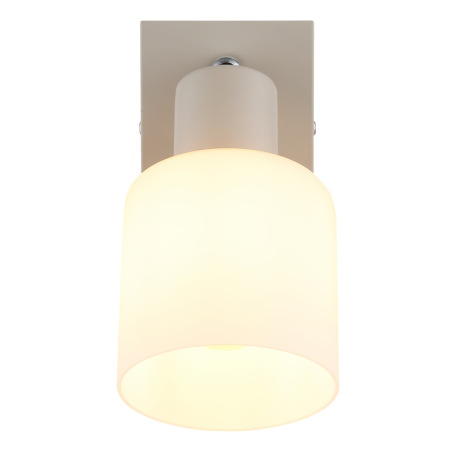 Nástenné svietidlo, kov, piesková matná, kov chrómovaný, sklo biele, kolískový vypínač na výrobku, Š 11