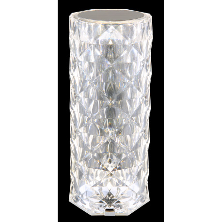 Nabíjateľná stolová lampa číry plast s krištáľovým efektom, dotykové zapnutie/vypnutie, stmievateľná 5