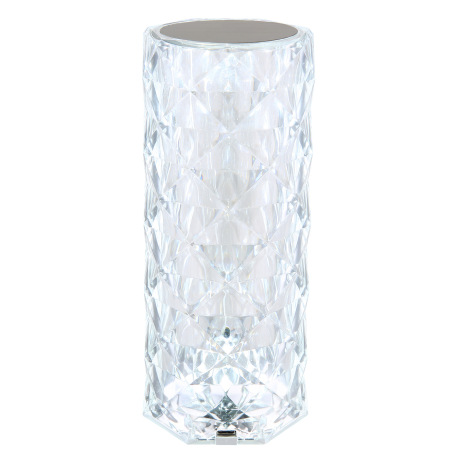 Nabíjateľná stolová lampa číry plast s krištáľovým efektom, dotykové zapnutie/vypnutie, stmievateľná 8