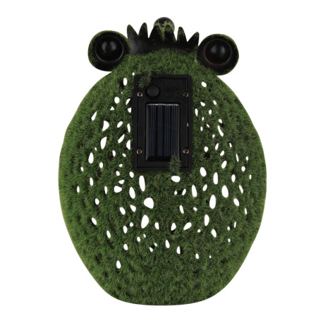 Solárne svietidlo, kov hnedý, plast zelený, vypínač, batéria AA 400mAh 1,2V, IP44, ježko, DxŠxV: 160 10