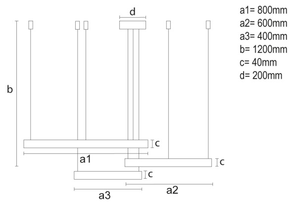 LED závesné svietidlo s diaľkovým ovládačom 125W - J4384/W 6