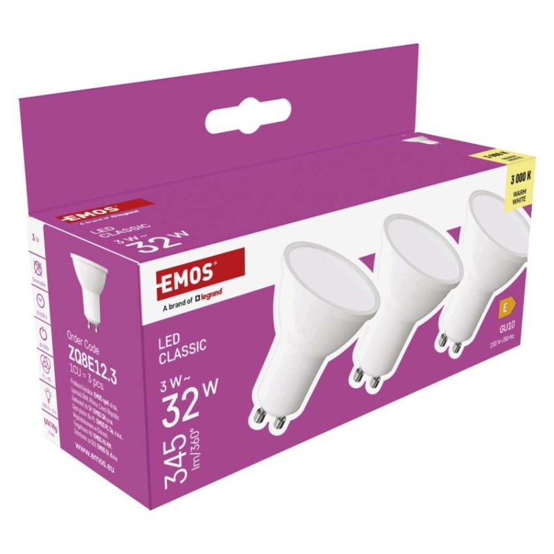 LED žiarovka Classic MR16 / GU10 / 3 W (32 W) / 345 lm / Teplá biela 11