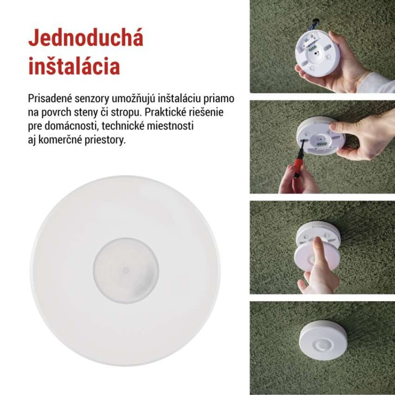 PIR senzor (pohybové čidlo) IP65 2000W, biela 3