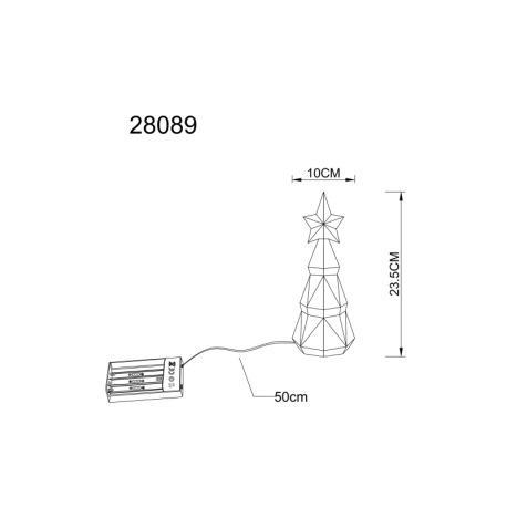 Stolová lampa, priehľadný plast, biely PVC kábel, napájanie batériami 3x AA alebo káblom USB-C (oba 9
