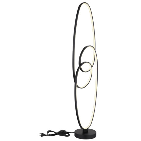 Stojanové svietidlo, kov čierny, hliník čierny matný, plast biely, kábel PVC čierny, vyínač na kábli 6