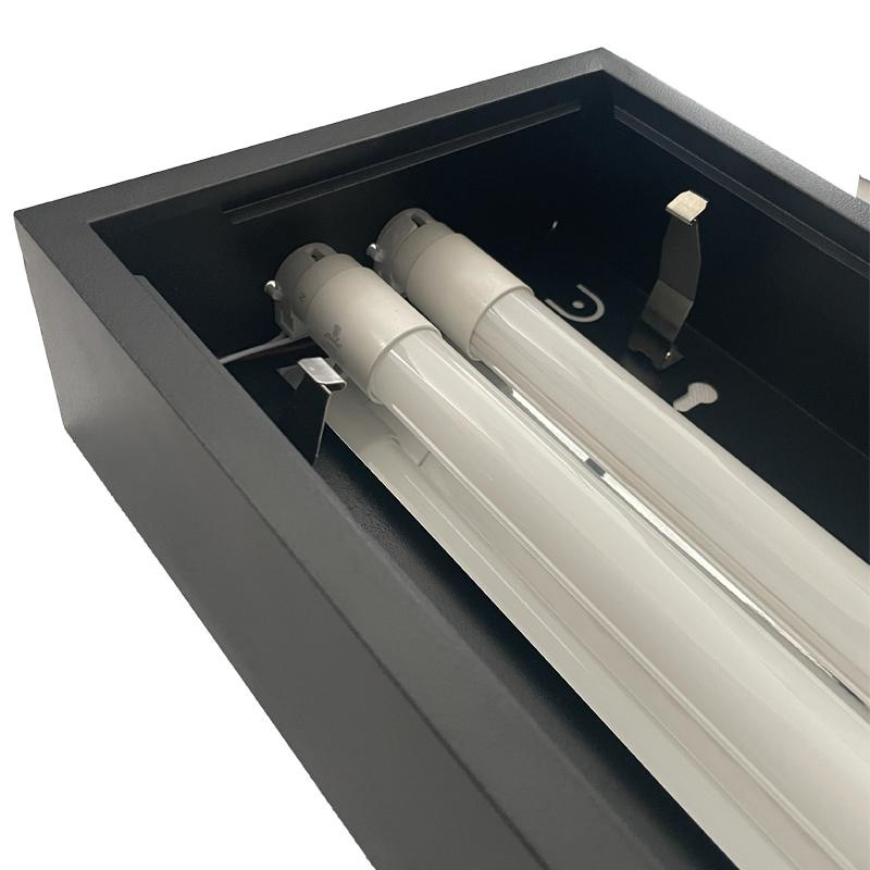Čierne žiarivkové prisadené svietidlo na 2 x T8 ( 120cm LED trubica ) - TL302B 11