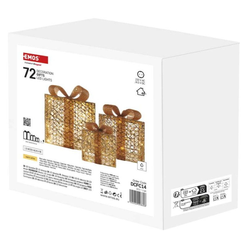 LED darčeky, 3 veľkosti, vnútorné, teplá biela 1