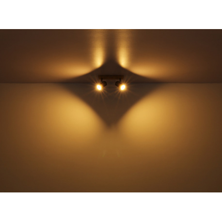 Stropné svietidlo, kov biely, chrómový, DxŠxV:560x60x120mm, bez žiaroviek 4x GU10, max. 35W 230V 6