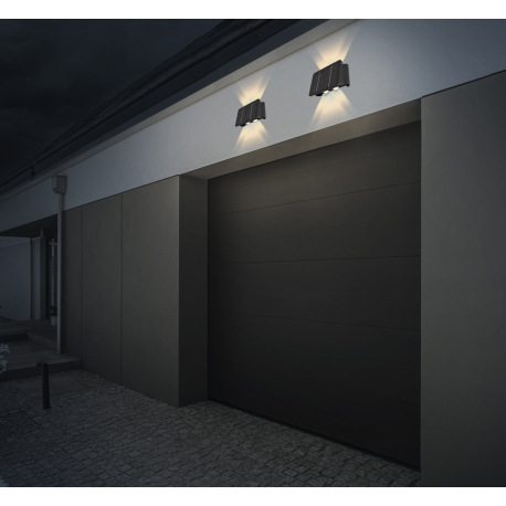 Solárne svietidlo, plast čierny, priehľadný, vypínač, svieti smerom hore a dole, akumlátor CR18650 1 1