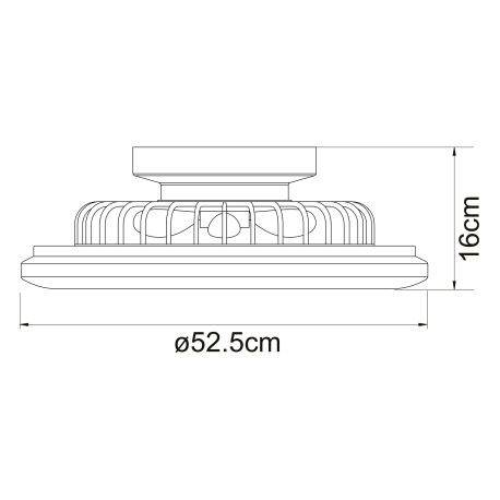 Ventilátor stropný, kov/plast biely/strieborný, akryl,stmievanie,fixácia farieb,noč. svetlo, časovač 18