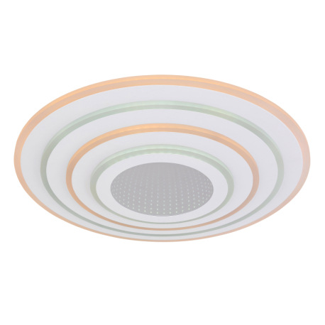 Stropné svietidlo, kov biely, akryl biely, plast pochrómovaný 3D efekt, stmievateľné, niekoľko úrovn 7