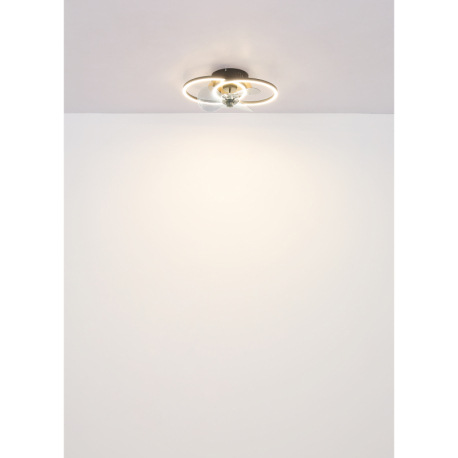 Stropný ventilátor, kov čierny/imitácia dreva,plast biely/dymový, stmievateľný, niekoľko úrovní pomo 9