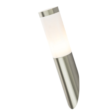 Vonkajšie svietidlo, nerezová ocel, plast biely, IP44, Ø 76, V: 390, H: 170, bez žiarovky 1xE27, max