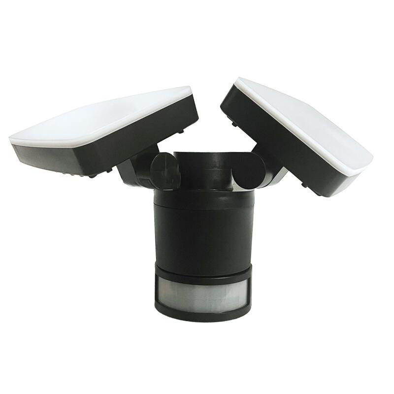 LED čierne vonkajšie solárne svietidlo so senzorom 12W / 3000K - 4100K - 6500K - LS023 20