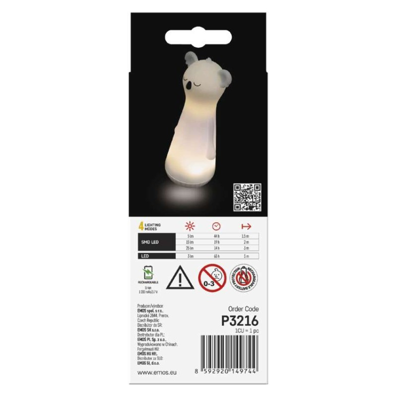 Nabíjacie svietidlo LED s nočným osvetlením P3216, 25 lm, 1200 mAh 8