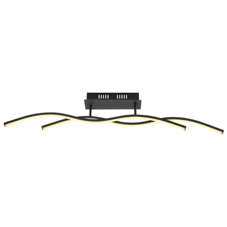 Stropné svietidlo, kov čierny, grafit, plast opál, DxŠxV: 880x80x155mm, vrátane LED 20W 230V, zdroj 8