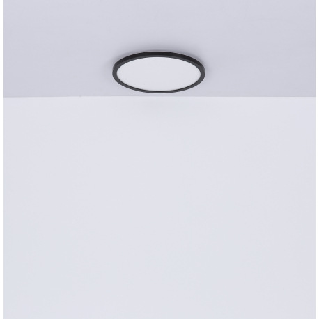 Stropné svietidlo, plast čierny, plast satinovaný, plast biely, podsvietenie, 3 úrovne osvetlenia po 10