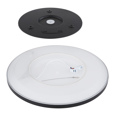 Stropné svietidlo, plast čierny, plast satinovaný, plast biely, podsvietenie, 3 úrovne osvetlenia po 19