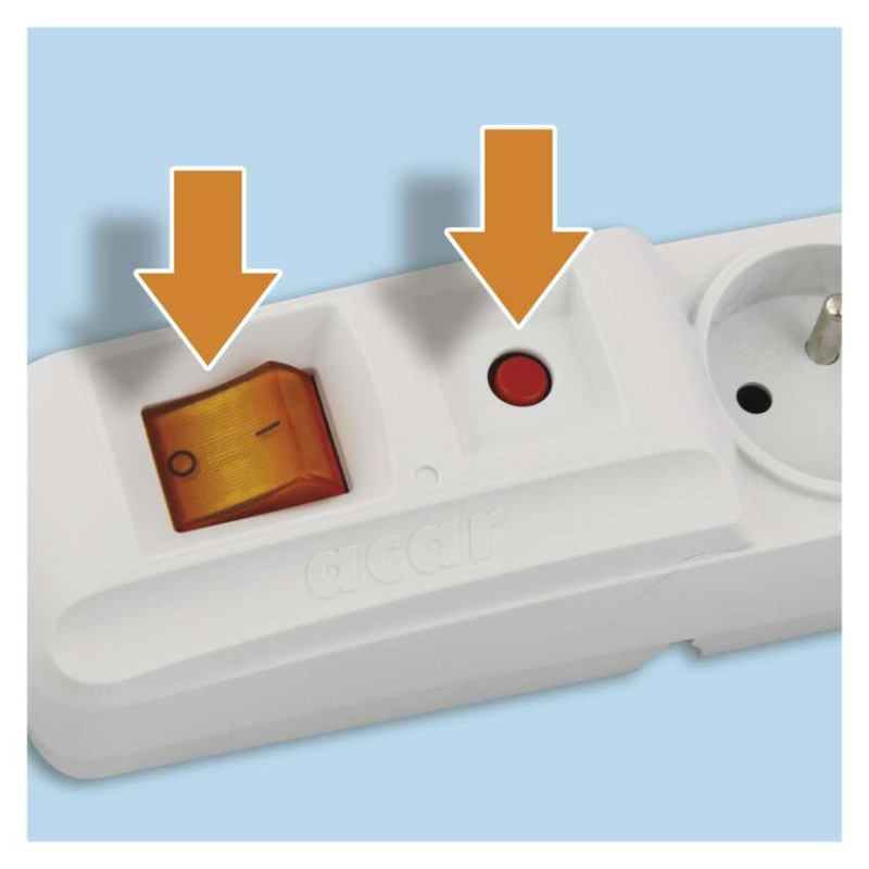 Prepäťová ochrana – 5 zásuviek, 3m, sivá 6