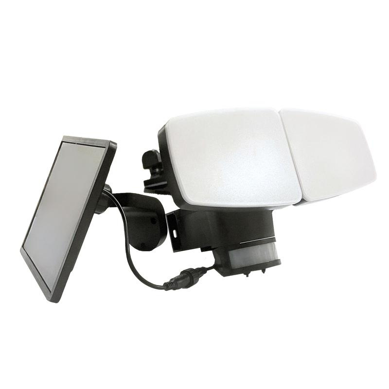 LED čierne vonkajšie solárne svietidlo so senzorom 12W / 3000K - 4100K - 6500K - LS023 16