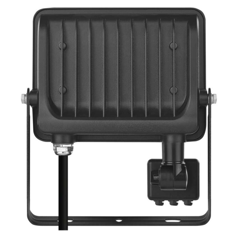 LED reflektor GLARO s pohybovým čidlom, 30 W, čierny, IP54, 3000 lm, neutrálna biela 3