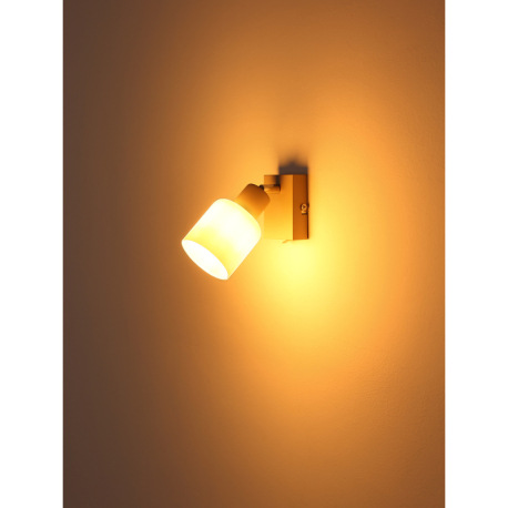 Nástenné svietidlo, kov, piesková matná, kov chrómovaný, sklo biele, kolískový vypínač na výrobku, Š 14