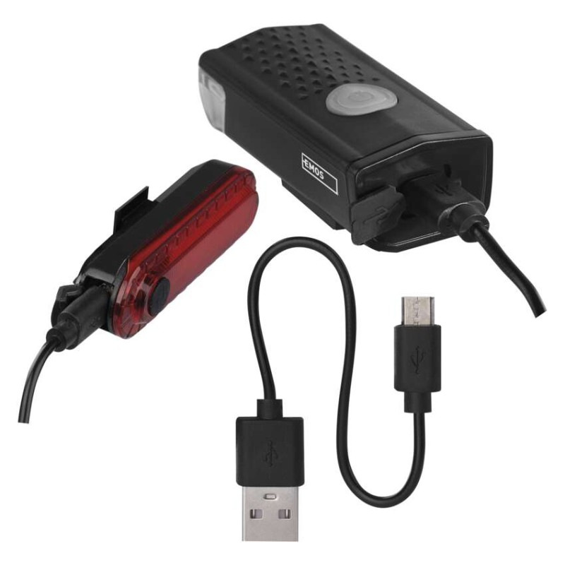 LED predné + zadné nabíjacie svietidlo na bicykel P3923, 90 lm 11