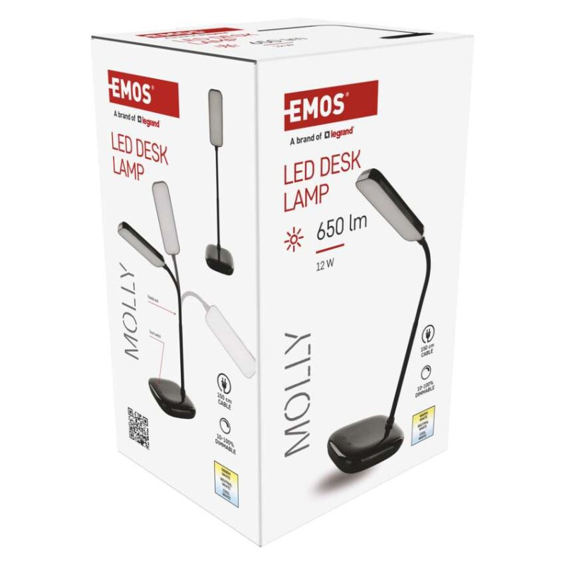 LED stolná lampa MOLLY, čierna 12