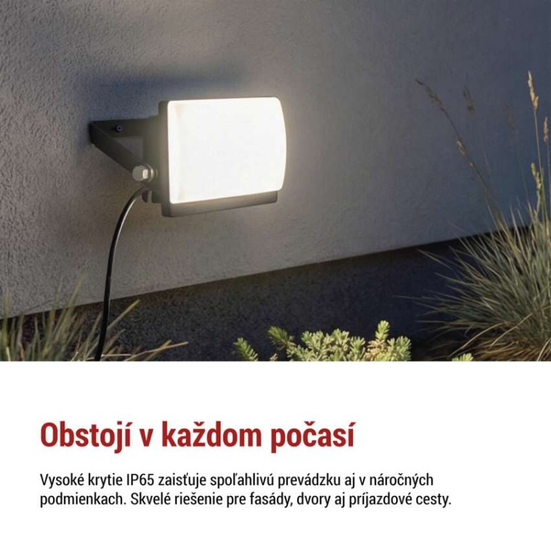 LED reflektor TAMBO EVO, 10 W, 1000 lm, IP65, čierny 7
