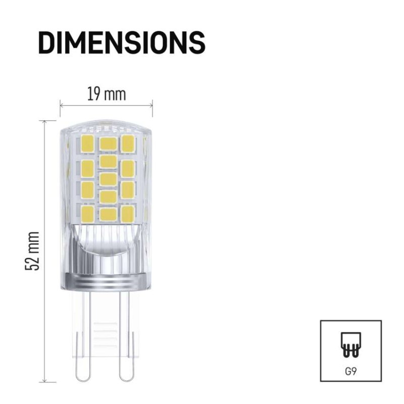 LED žiarovka Classic JC / G9 / 4 W (40 W) / 470 lm / neutrálna biela 6