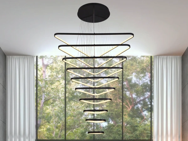 LED závesné svietidlo s diaľkovým ovládačom 385W - J4374/B 6