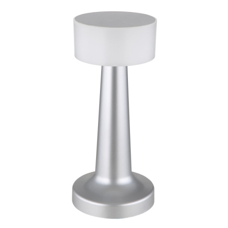 Nabíjateľná stolová lampa, plast nikel, plast biely, dotykové zapnutie/vypnutie, plynulé dotykové st 3