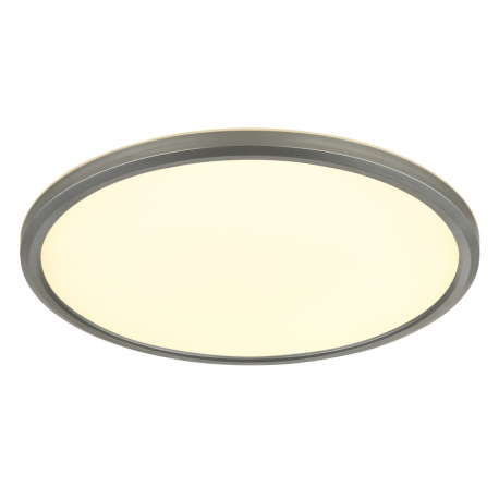 Stropné svietidlo, plast niklový, satinovaný, biely, niekoľko úrovní cez nástenný spínač, podsvieten 17