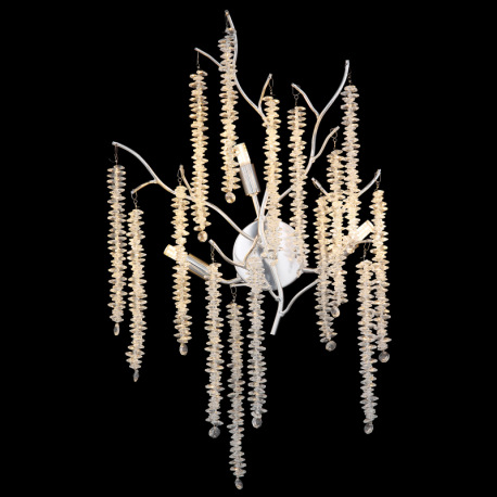 Nástenné svietidlo, kov chróm, pochrómovaný hliník, číre plastové krištále, ŠxV: 320x600mm, H: 180mm 13