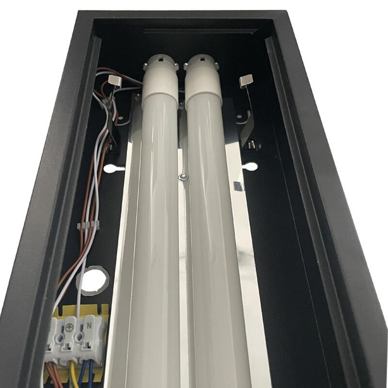 Čierne žiarivkové prisadené svietidlo na 2 x T8 ( 120cm LED trubica ) - TL301B 11