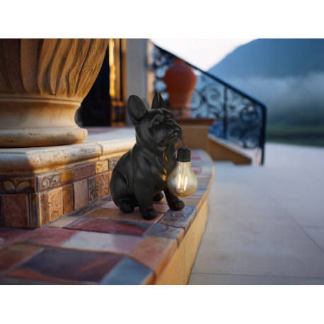 Solárne svietidlo, plast čierny/jantár matný, vypínač, batéria súčasťou balenia AA 300mAh 1,2V, IP44 10