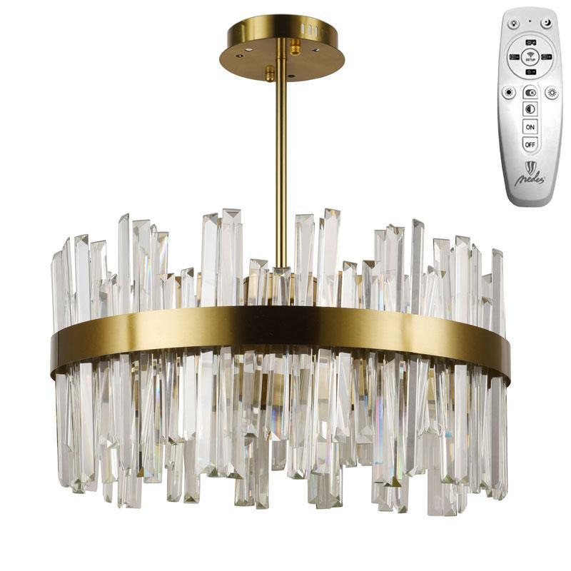 LED krištáľový luster + diaľkový ovládač 80W - J6335/C 9