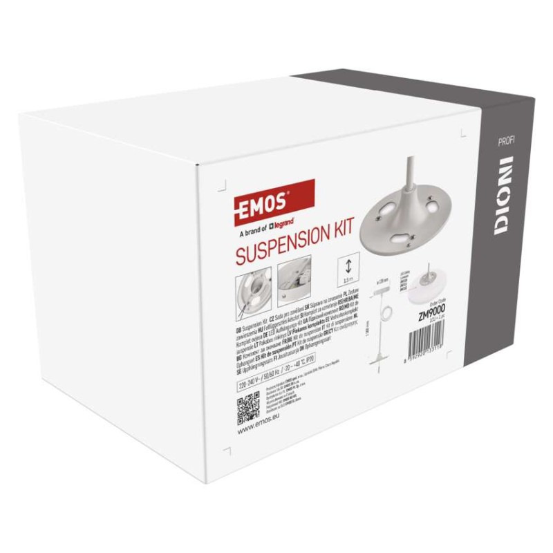 Závesná súprava pre led svietidlá biely 3