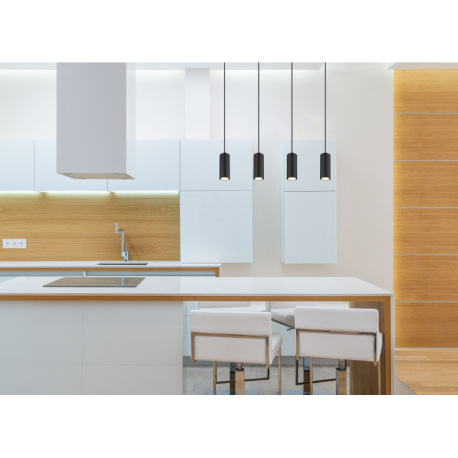 Závesné svietidlo kov čierny matný, MDF, imitácia tmavého dreva, kábel PVC čierny, DxŠxV: 650x60x120 6