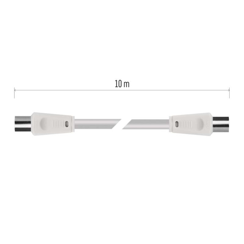 Anténny koaxiálny kábel tienený 10m – rovná vidlica 4