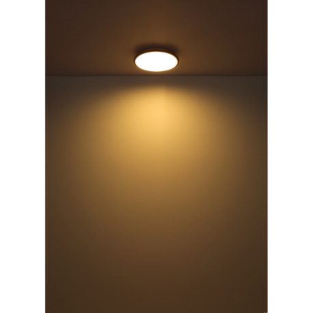 Stropné svietidlo, plast biely, ø: 350 mm, V: 55 mm, vrátane LED 18W 230V, zdroj 2050lm, výstup 950l 10