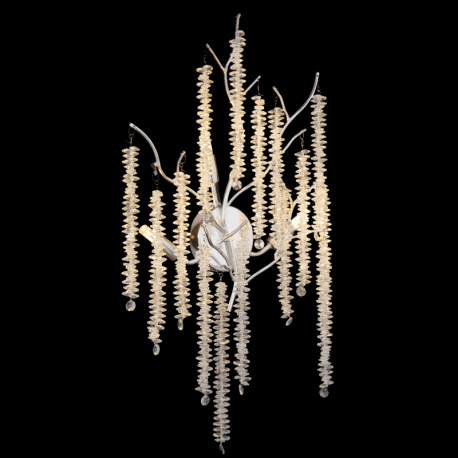 Nástenné svietidlo, kov chróm, pochrómovaný hliník, číre plastové krištále, ŠxV: 320x600mm, H: 180mm 2