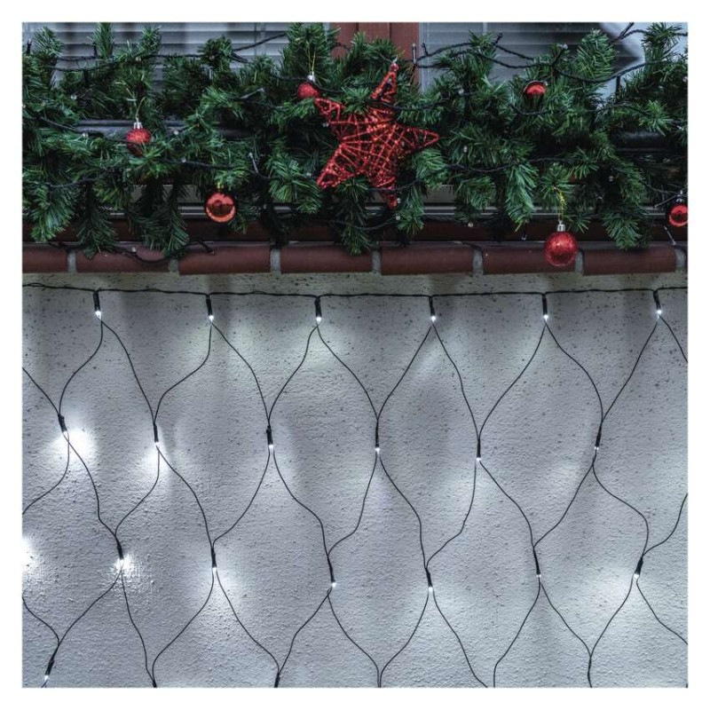Standard LED spojovacia vianočná reťaz – sieť, 1,5x2 m, vonkajšia, studená biela 3