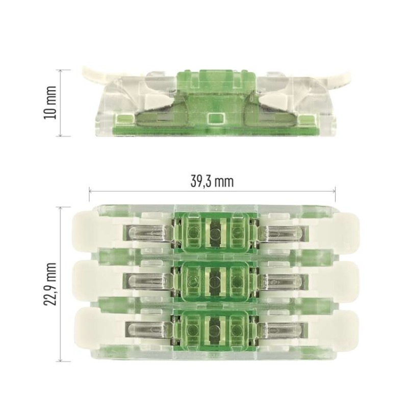 Priama páčková spojovacia svorka 6× 0,2–4 mm2, 10 ks 9